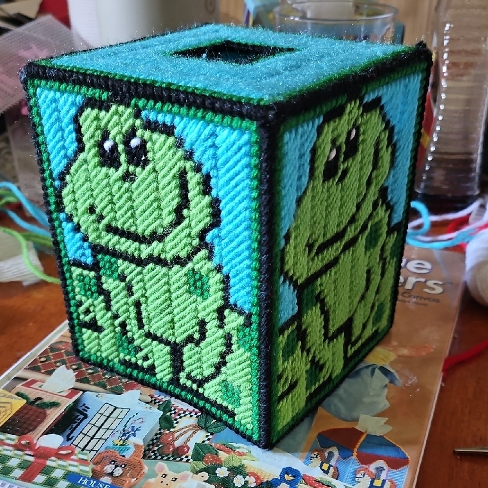Frog Themed Tissue Box Cover